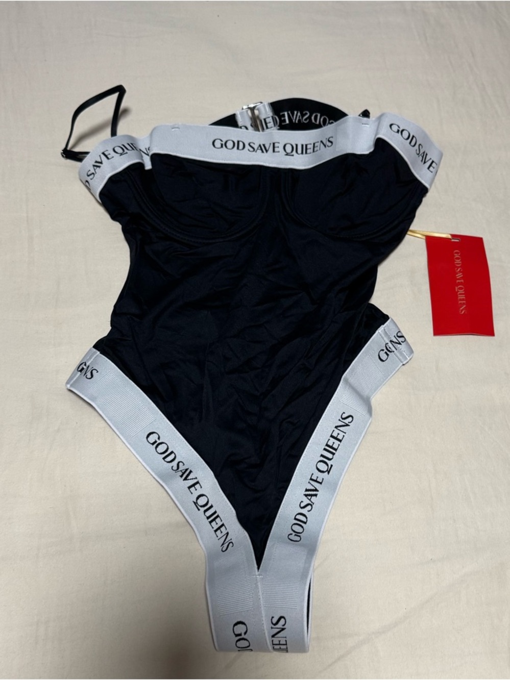 GodSaveQueens - CARRARA ONE PIECE BLACK - Picture 6 of 6